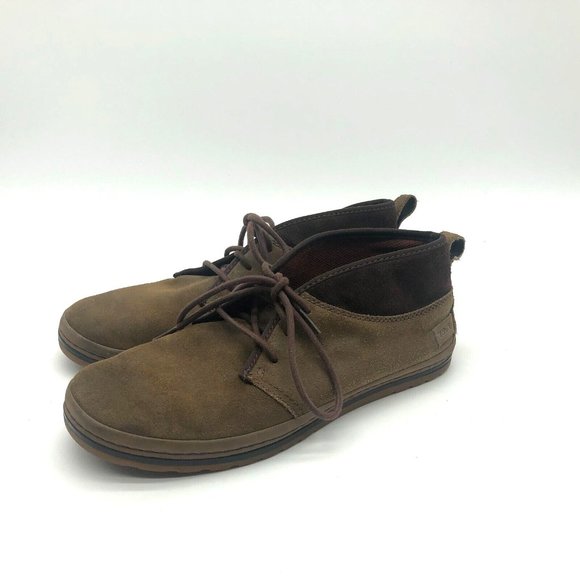 Men\'s Brown Suede/Canvas Teva Casual Shoes Sneakers Lace Up Size 8 main image 4
